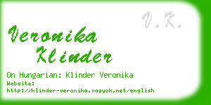 veronika klinder business card